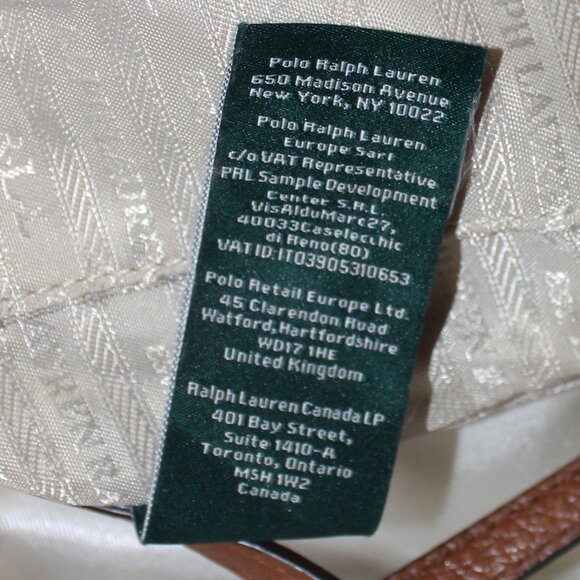 Polo Ralf Lauren shoulder cross body brown  lined travel bag 7.5"x8.5" - Picture 6 of 8